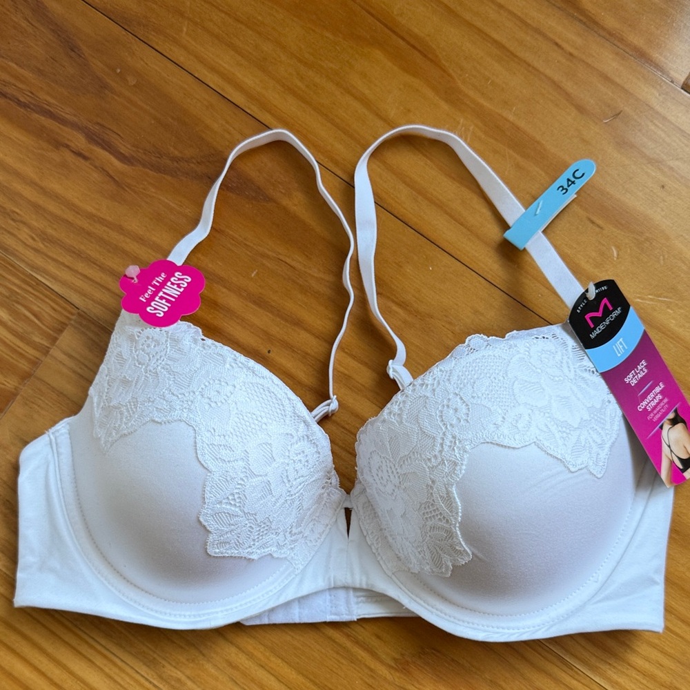 Maidenform White Lace Bra